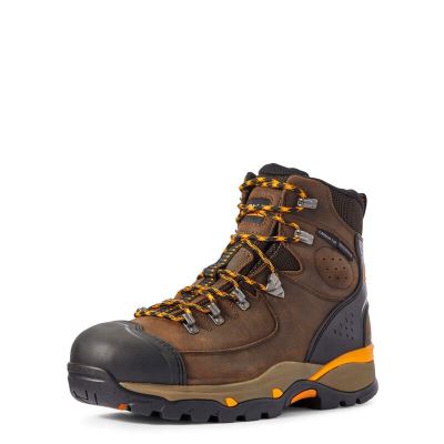 Ariat Work: Endeavor 6" Waterproof Carbon Toe Zapatos de Seguridad Hombre - Chocolate / Marrones (RX